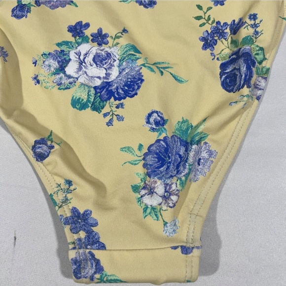NWT WEWOREWHAT [‎ Small ] High Rise Swim Bottoms in Double Cream Yellow - Picture 11 of 12